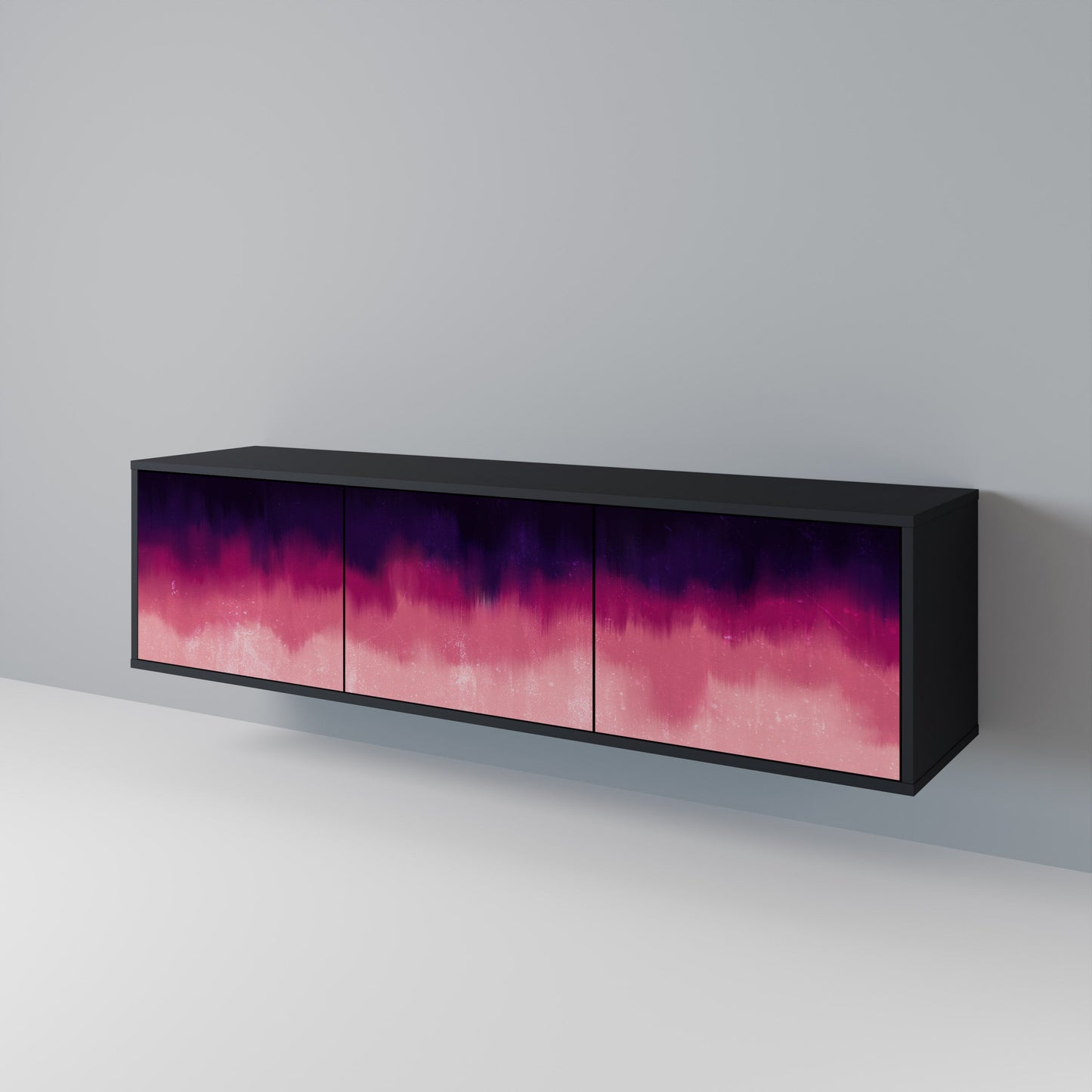 AURORA BOREALIS Mobile TV a 3 Ante in Finitura Nera