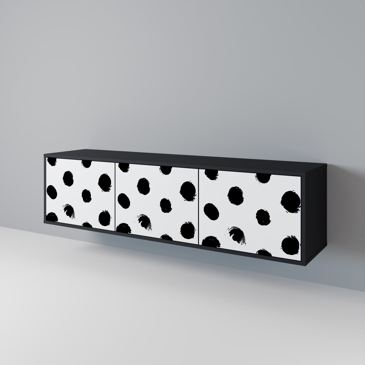 SLIPPING MINUTES Mobile TV a 3 Ante in Finitura Nera