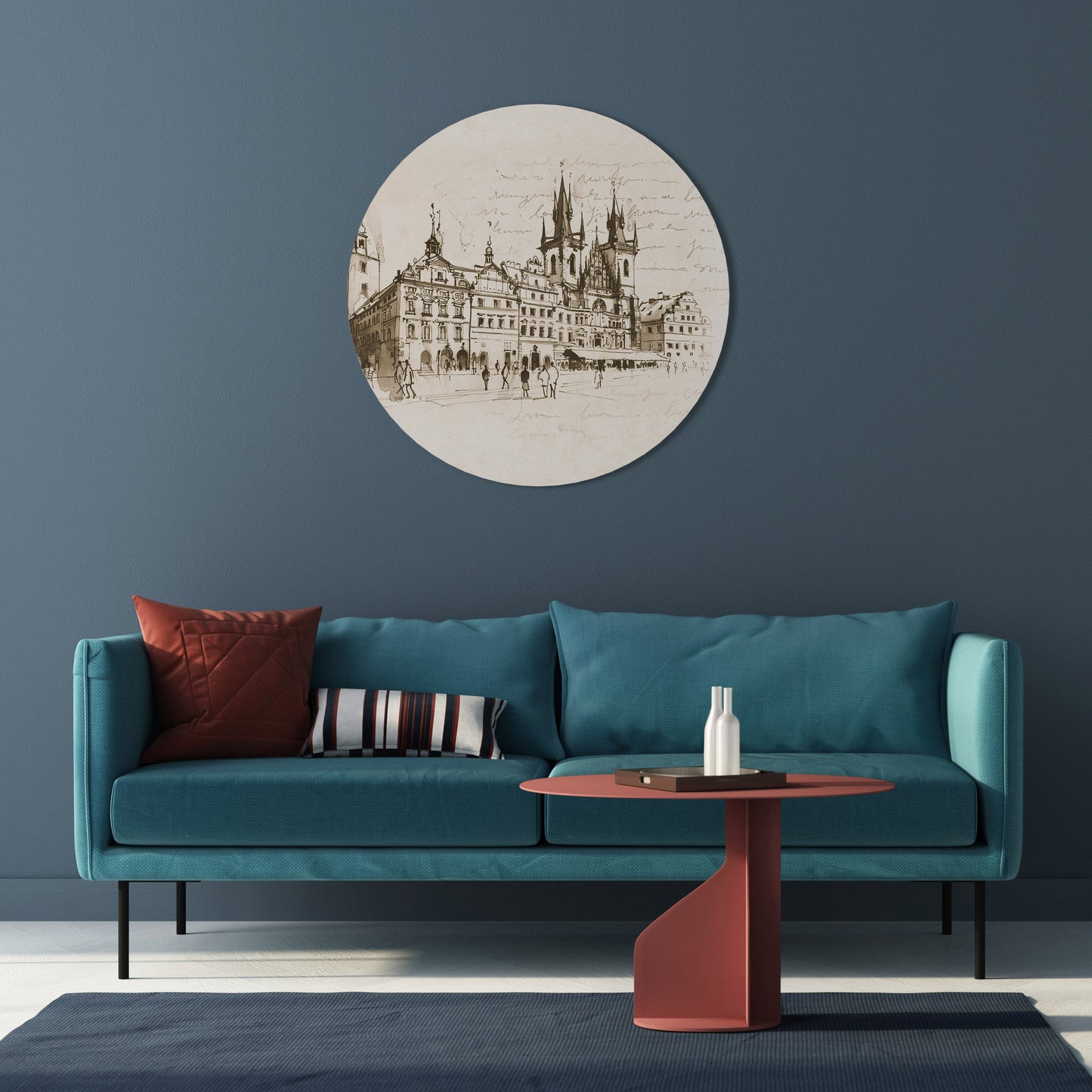 WHISPERS OF ARCHITECTURE Round Wall Art