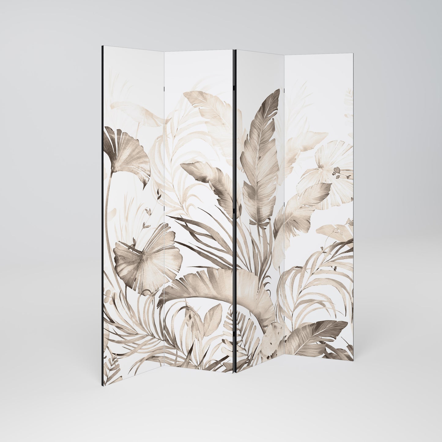 WILD TENDERNESS Decorative 4-Panel Room Divider