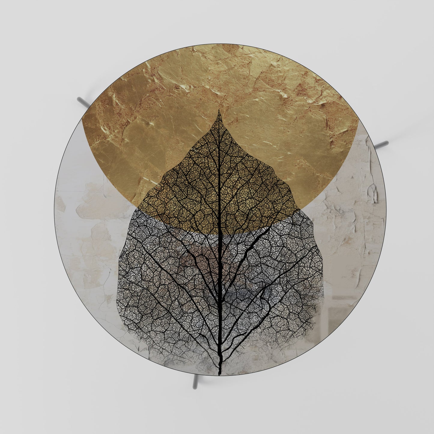 GOLD NERVATIO Tavolino da Caffè Ø69