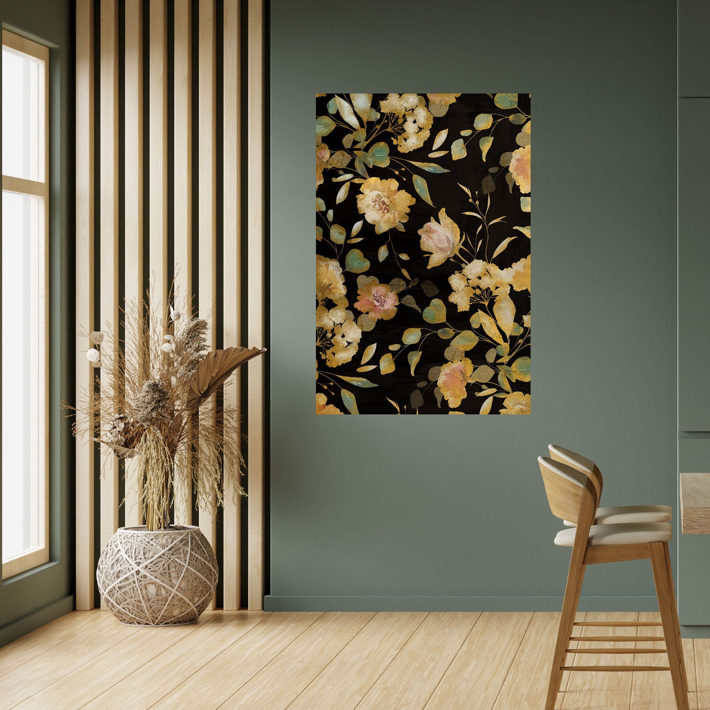 MODEST FLORAL Peel and Stick Vertical Poster