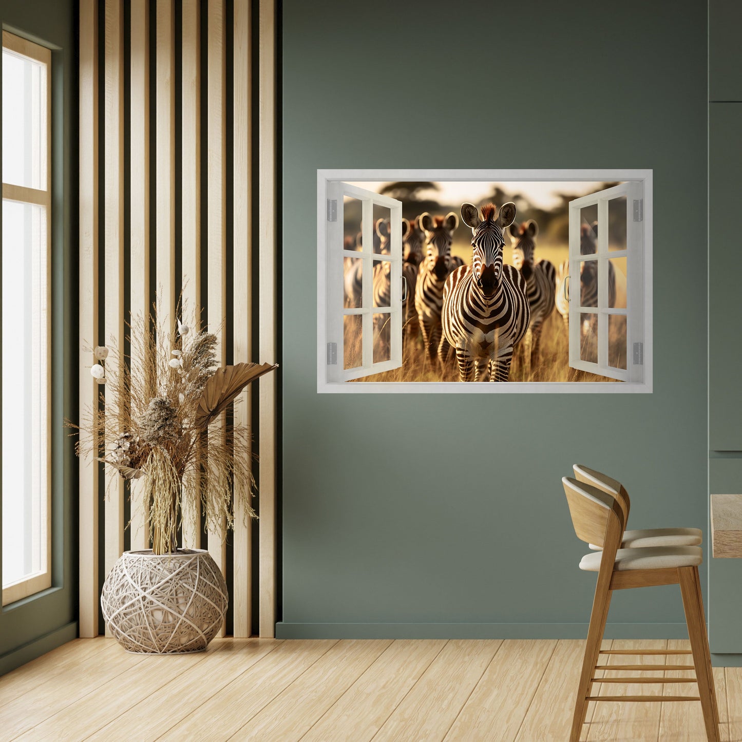 Poster orizzontale staccabile e attaccabile "SERENATA A RIGHE ALL'APERTO"