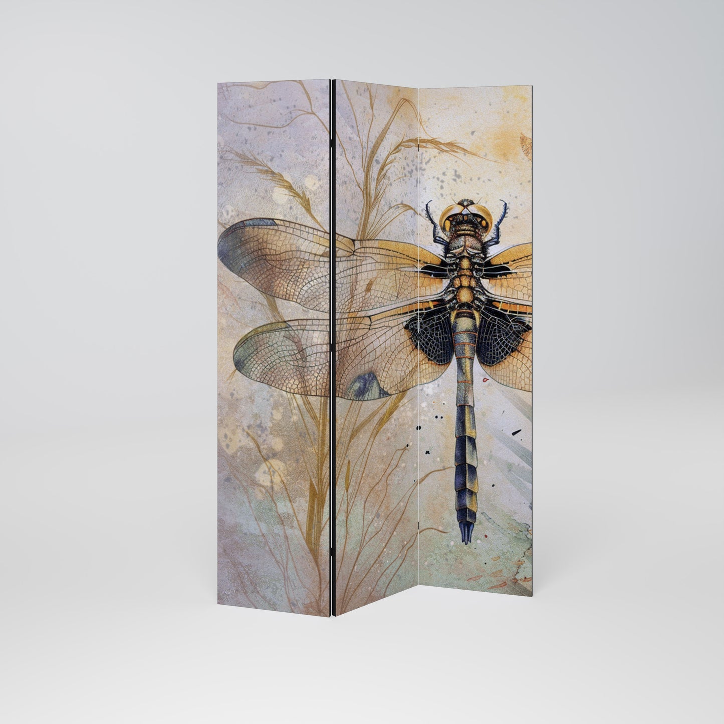 HER HIGHNESS DRAGONFLY - Divisorio decorativo per ambienti a 3 pannelli