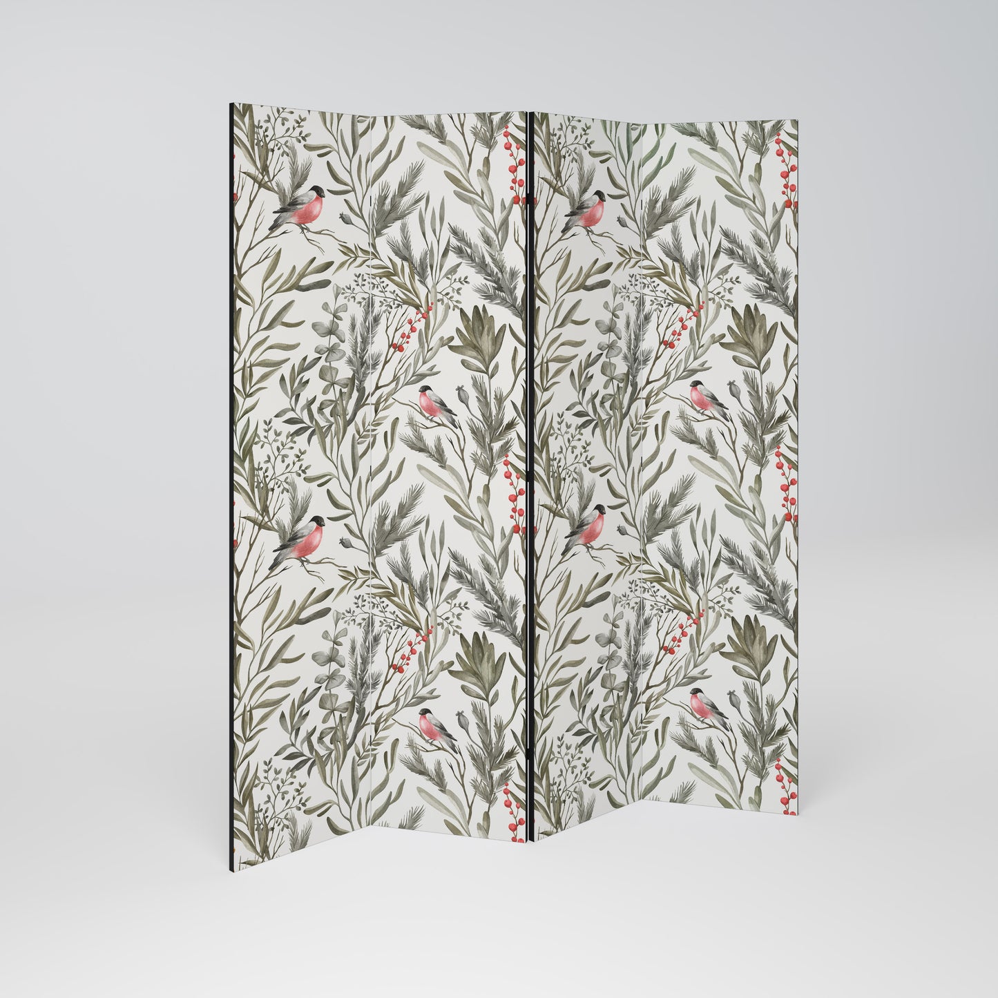 BULLFINCH SONG Decorative 4-Panel Room Divider