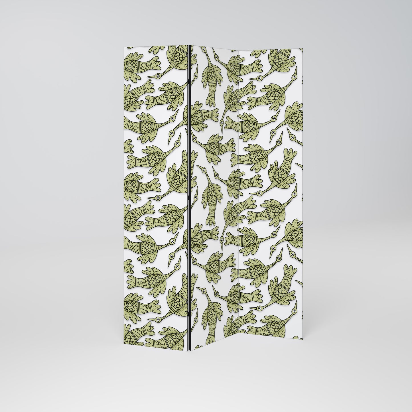 SEEDLING SONGBIRD Decorative 3-Panel Room Divider