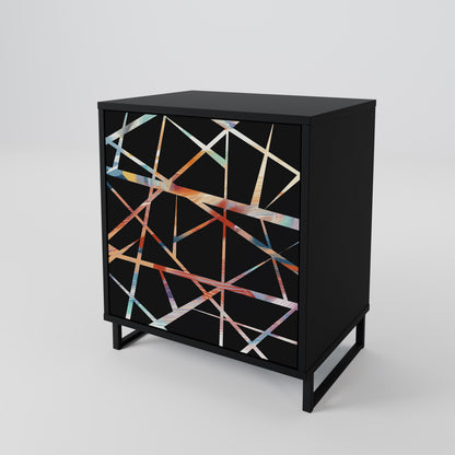 POLYGON VERVE 1-Door Sideboard in Black Finish