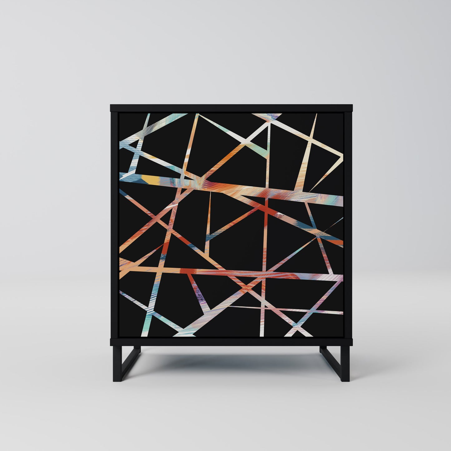 POLYGON VERVE 1-Door Sideboard in Black Finish