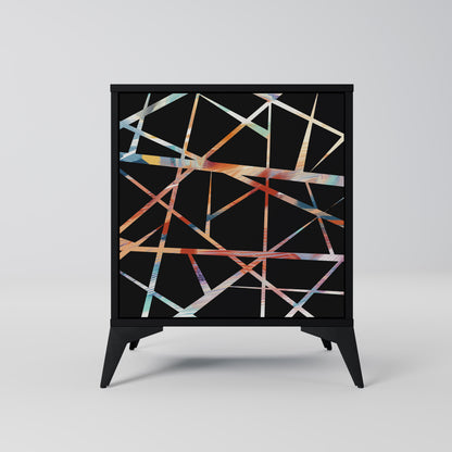 POLYGON VERVE 1-Door Sideboard in Black Finish