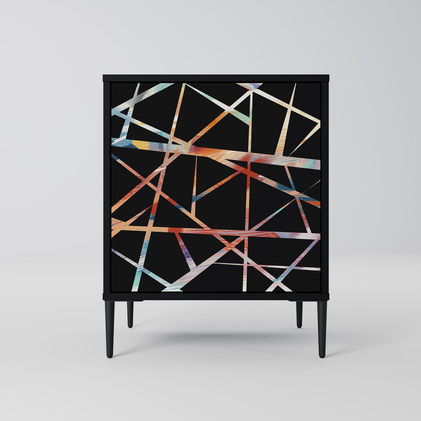 POLYGON VERVE 1-Door Sideboard in Black Finish