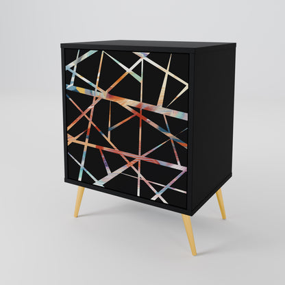 POLYGON VERVE 1-Door Sideboard in Black Finish