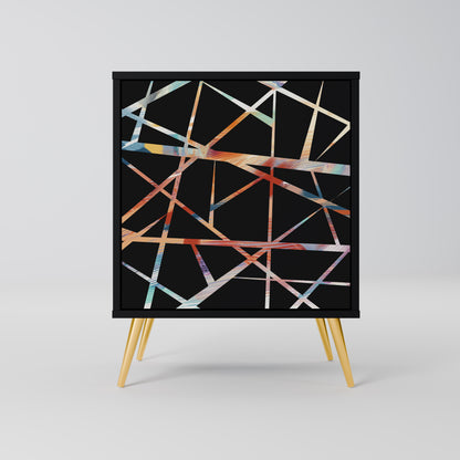 POLYGON VERVE 1-Door Sideboard in Black Finish