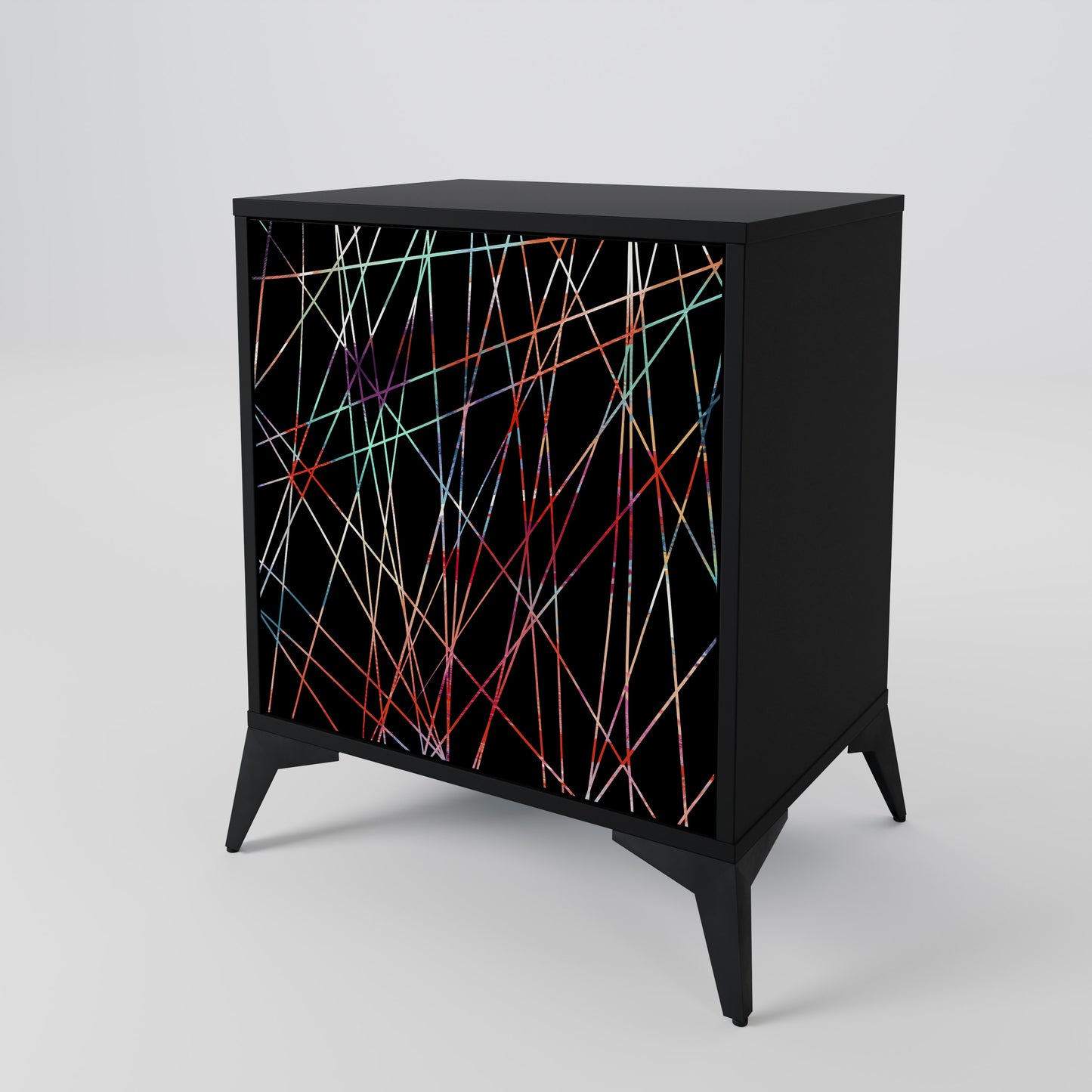 LUMINOUS SNARE 1-Door Sideboard in Black Finish