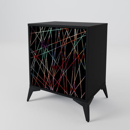 LUMINOUS SNARE 1-Door Sideboard in Black Finish