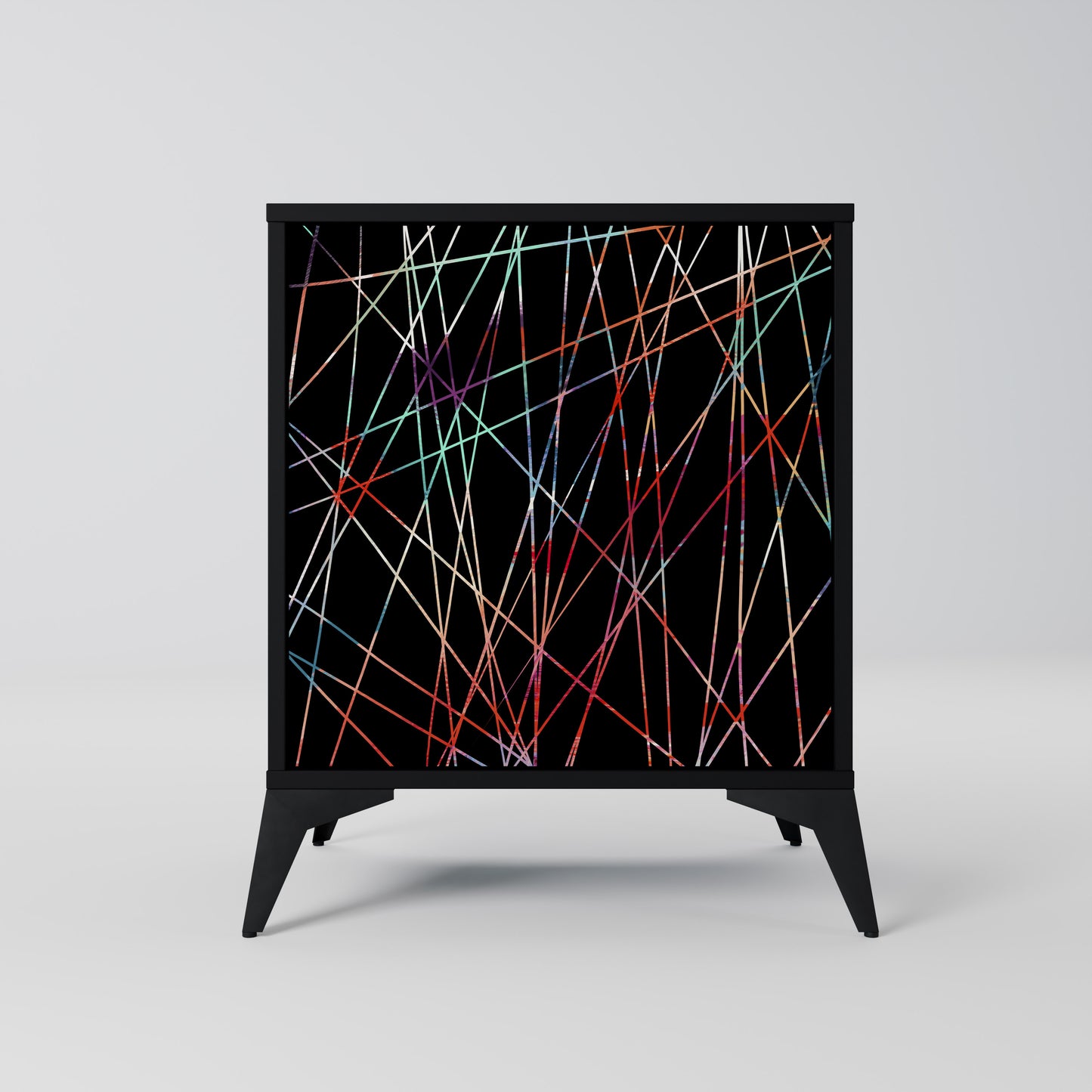 LUMINOUS SNARE 1-Door Sideboard in Black Finish