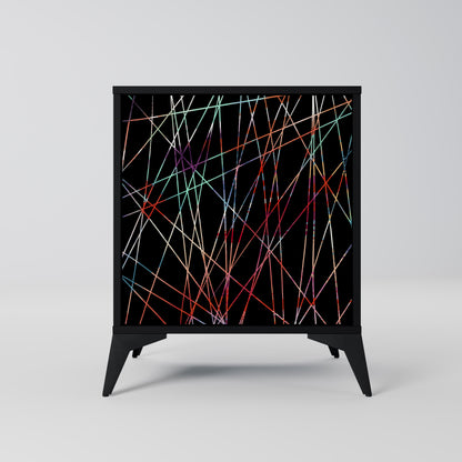 LUMINOUS SNARE 1-Door Sideboard in Black Finish