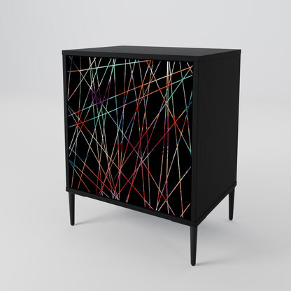 LUMINOUS SNARE 1-Door Sideboard in Black Finish