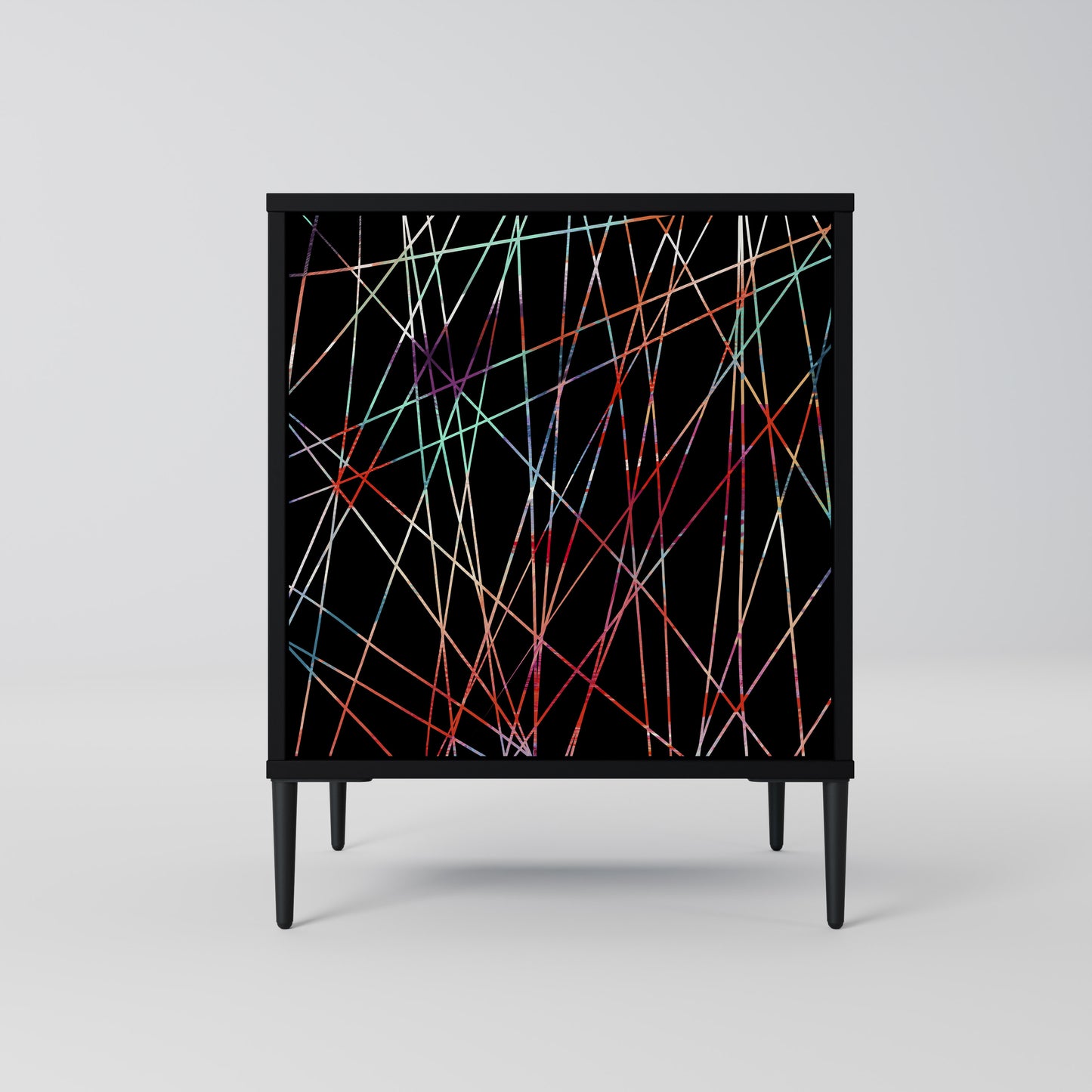 LUMINOUS SNARE 1-Door Sideboard in Black Finish