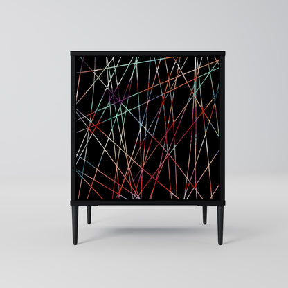 LUMINOUS SNARE 1-Door Sideboard in Black Finish