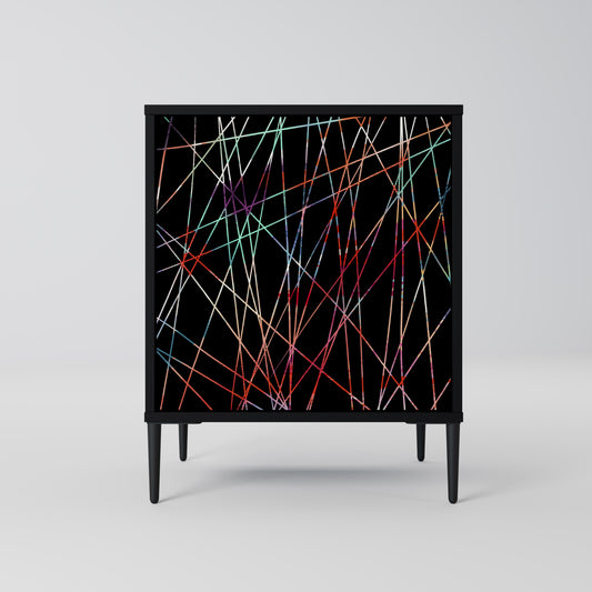 LUMINOUS SNARE 1-Door Sideboard in Black Finish