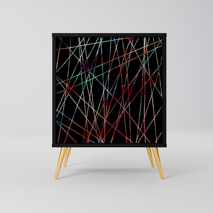 LUMINOUS SNARE 1-Door Sideboard in Black Finish