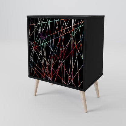 LUMINOUS SNARE 1-Door Sideboard in Black Finish