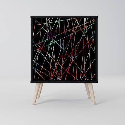 LUMINOUS SNARE 1-Door Sideboard in Black Finish