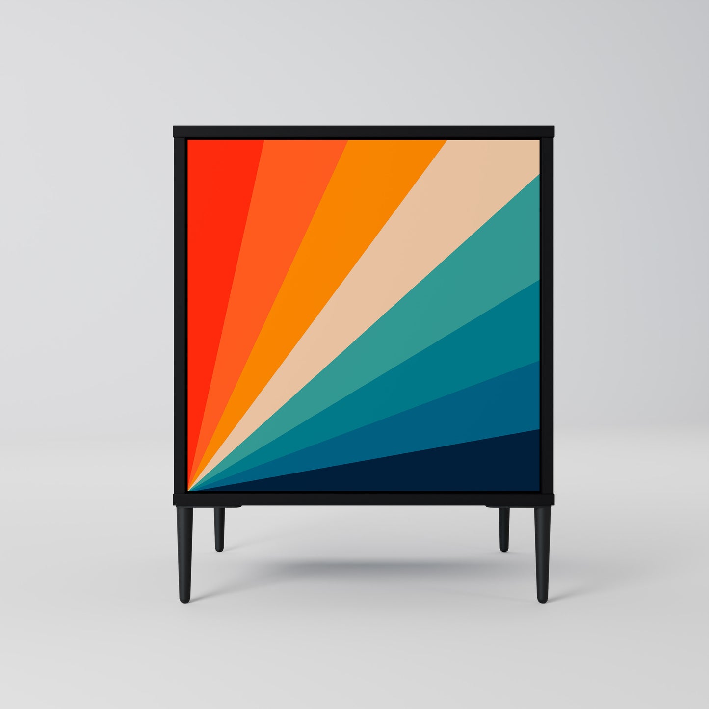 PRISM CONCUSSION 1-Door Sideboard in Black Finish