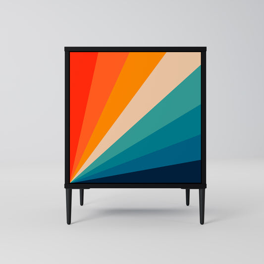 PRISM CONCUSSION 1-Door Sideboard in Black Finish