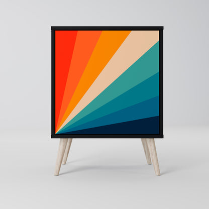 PRISM CONCUSSION 1-Door Sideboard in Black Finish