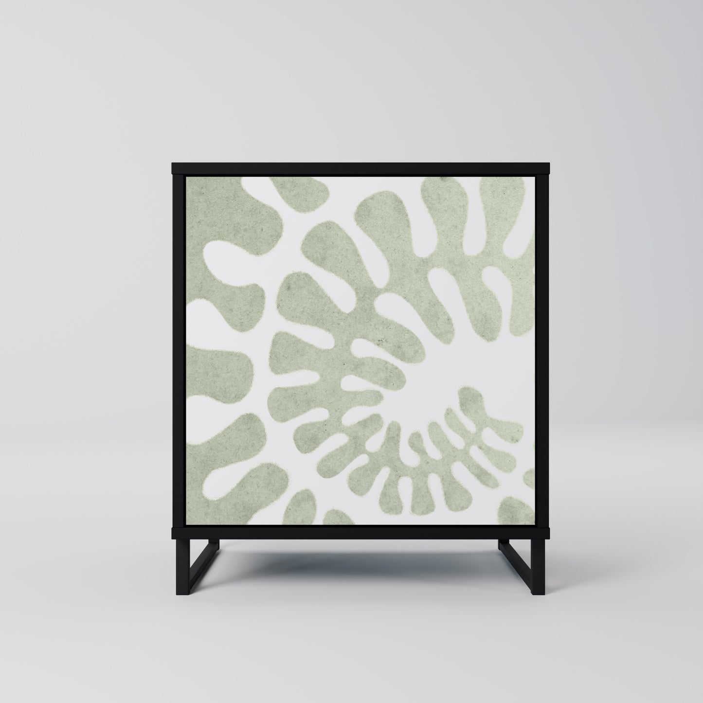 HELIX DANCE 1-Door Sideboard in Black Finish