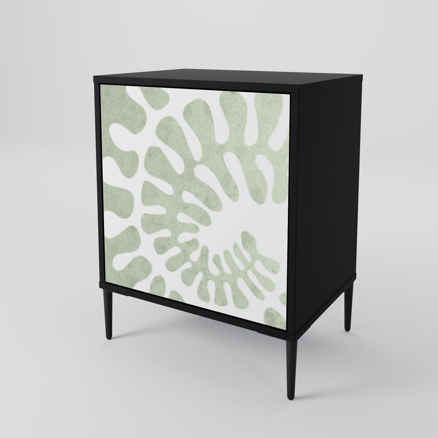 HELIX DANCE 1-Door Sideboard in Black Finish