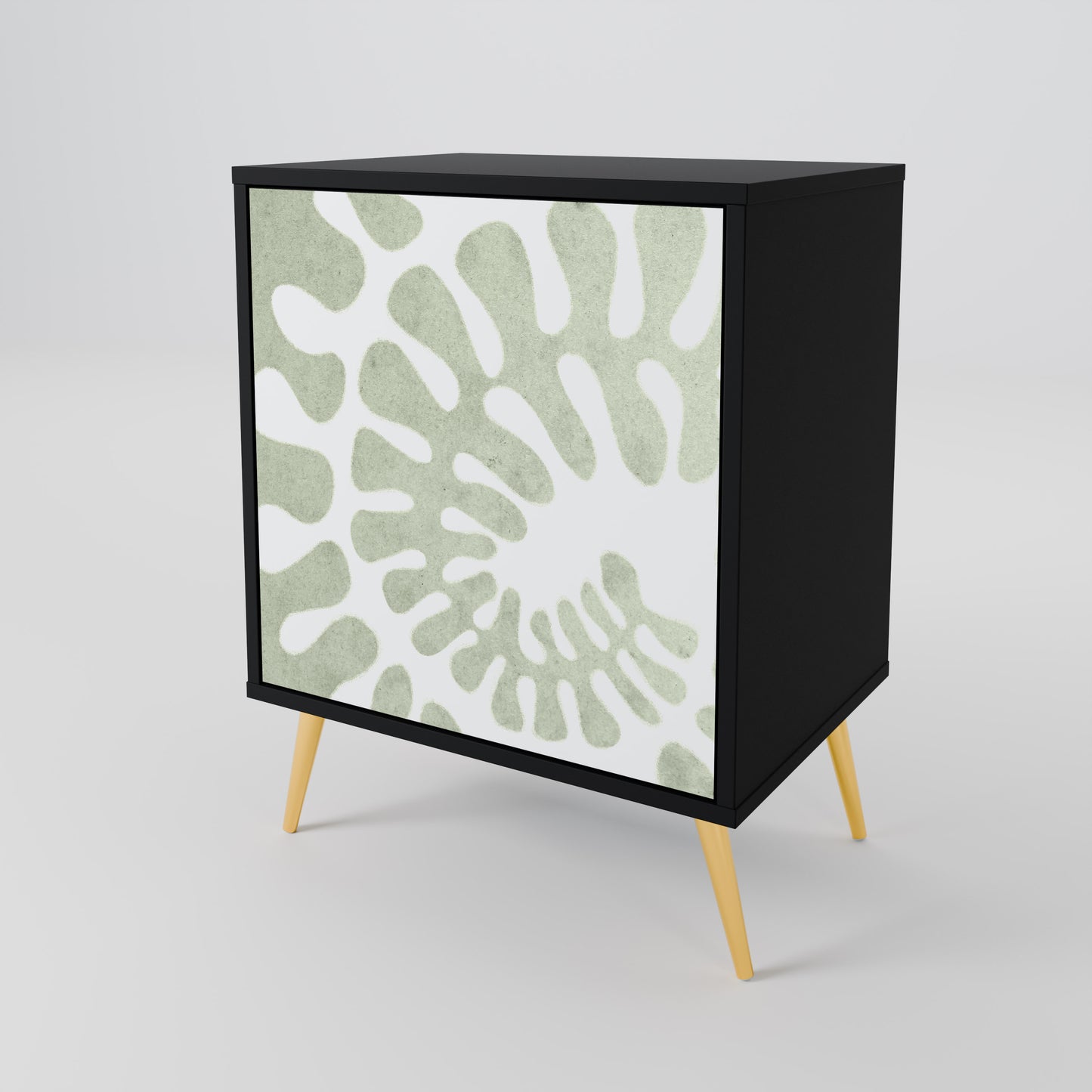 HELIX DANCE 1-Door Sideboard in Black Finish