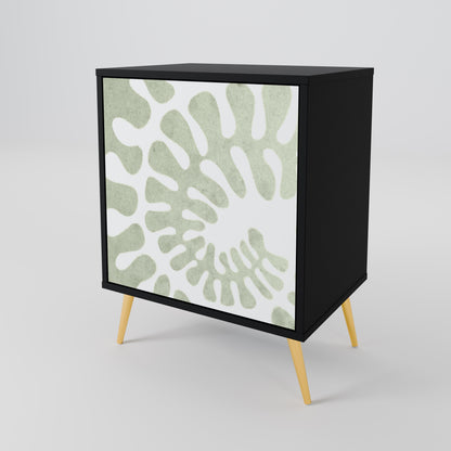 HELIX DANCE 1-Door Sideboard in Black Finish