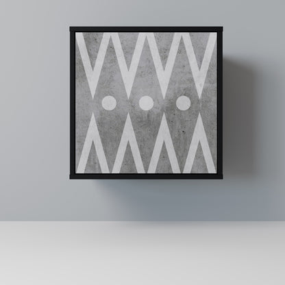 SHARP EDGES 1-Door Sideboard in Black Finish