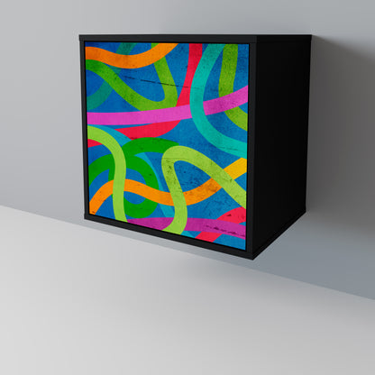 STREAMER TANGLE 1-Door Sideboard in Black Finish