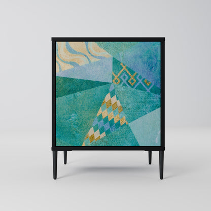 SPECTRUM SPLENDOR 1-Door Sideboard in Black Finish