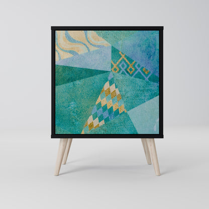 SPECTRUM SPLENDOR 1-Door Sideboard in Black Finish