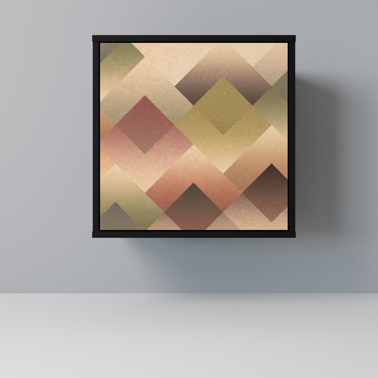 GEOMETRIC FUSION 1-Door Sideboard in Black Finish