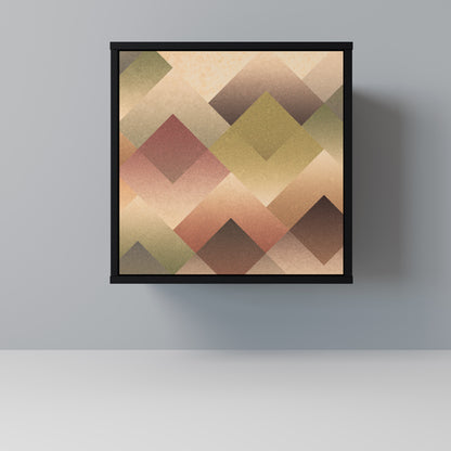 GEOMETRIC FUSION 1-Door Sideboard in Black Finish