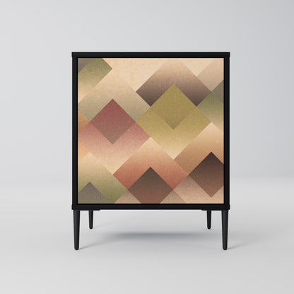 GEOMETRIC FUSION 1-Door Sideboard in Black Finish