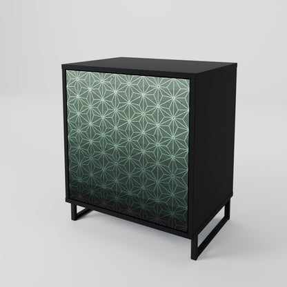ORNAMENTAL GLIMMER 1-Door Sideboard in Black Finish