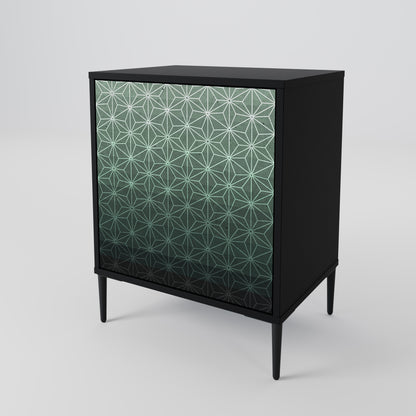 ORNAMENTAL GLIMMER 1-Door Sideboard in Black Finish
