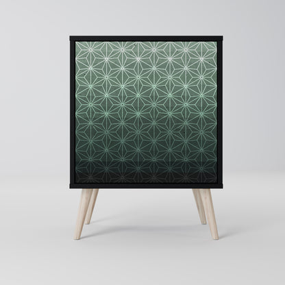 ORNAMENTAL GLIMMER 1-Door Sideboard in Black Finish