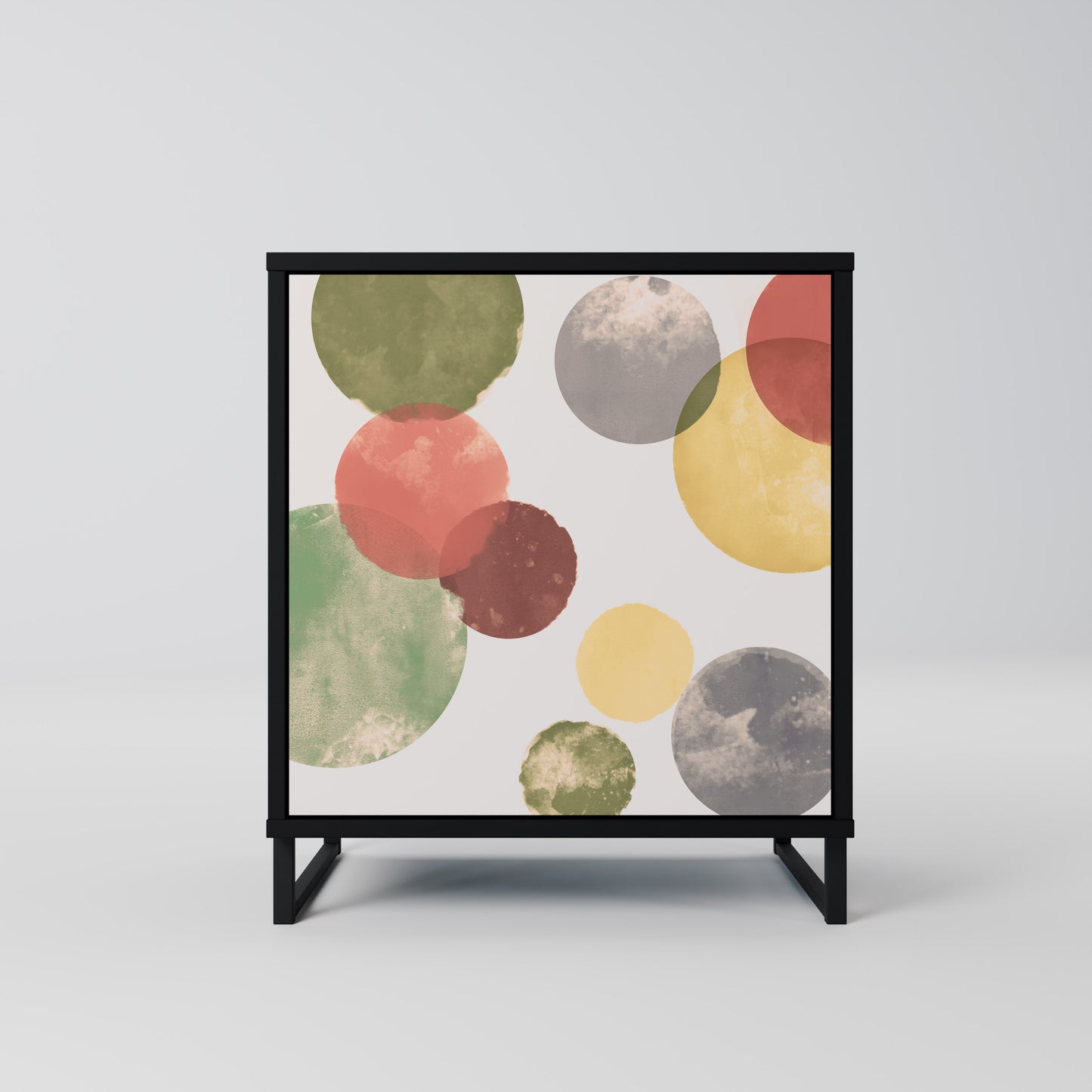 FLEETING HAPPINESS 1-Door Sideboard in Black Finish