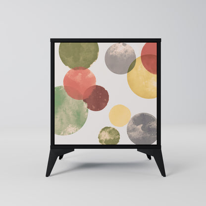 FLEETING HAPPINESS 1-Door Sideboard in Black Finish