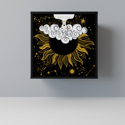 STELLAR CONSTELLATIONS 1-Door Sideboard in Black Finish