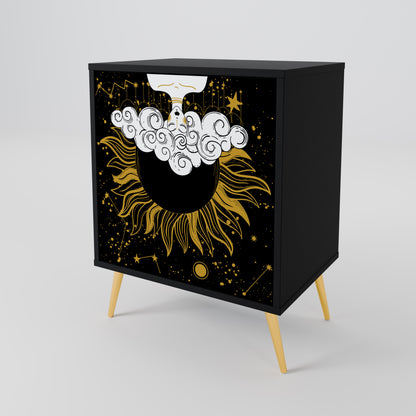 STELLAR CONSTELLATIONS 1-Door Sideboard in Black Finish