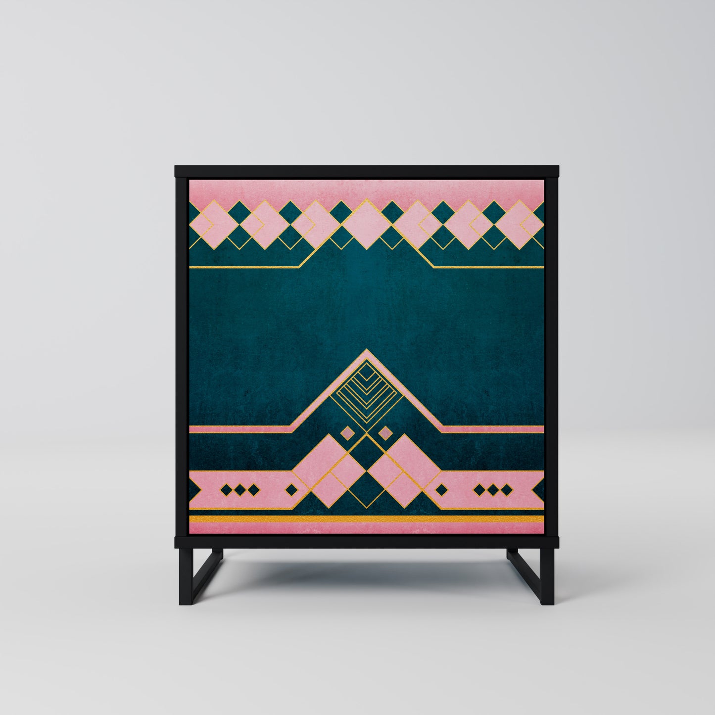 ROYAL COMPOSITION 1-Door Sideboard in Black Finish