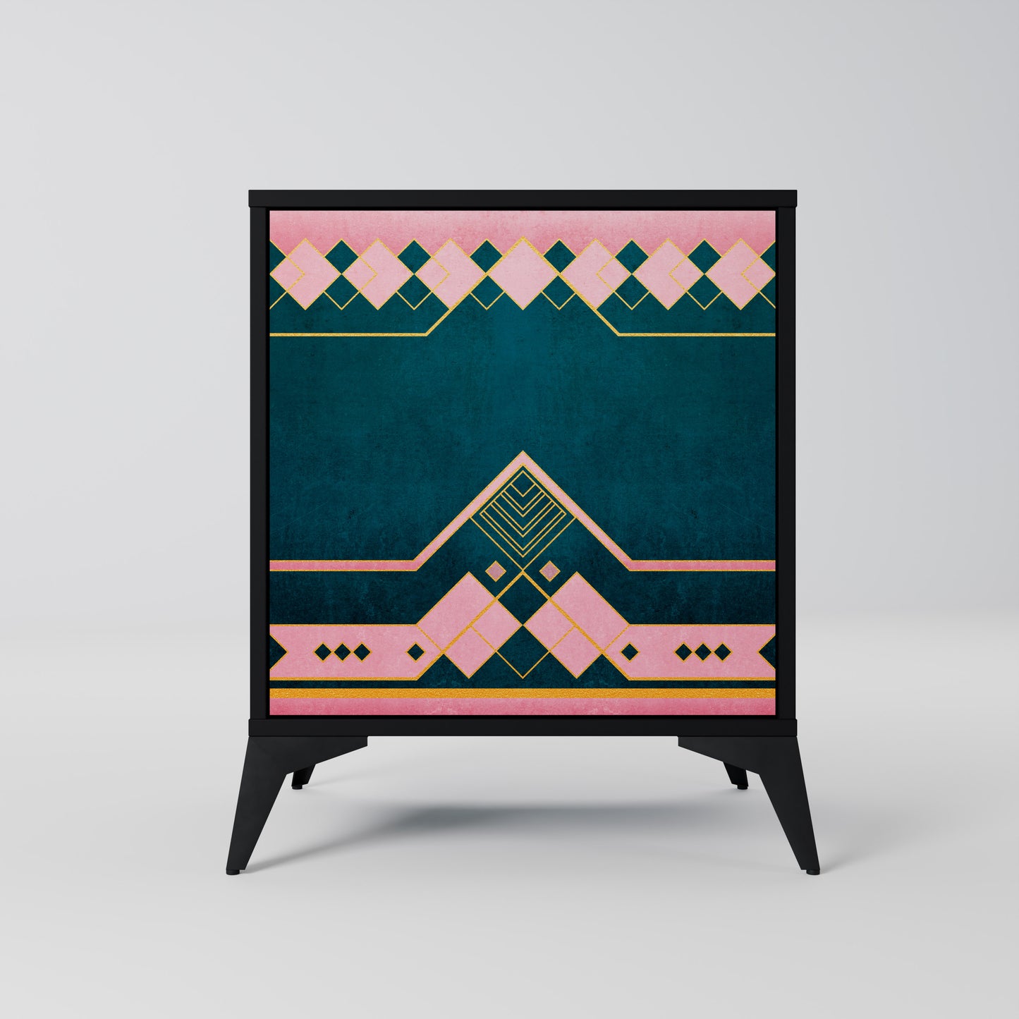 ROYAL COMPOSITION 1-Door Sideboard in Black Finish